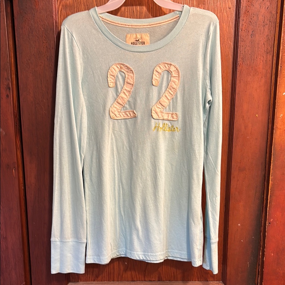 Hollister Light Blue Long Sleeve Tee